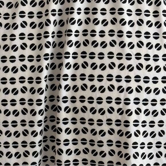 Robert Louis Black and White Cap Sleeve Drawstring Dress size Large - Picture 7 of 8